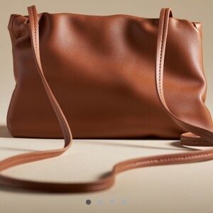 BY ANTHROPOLOGIE CINCHED FAUX-LEATHER CLUTCH NWT